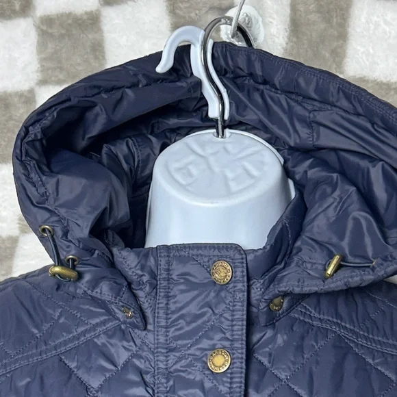 Barbour Navy Quilted Women's Jacket Parka 8 - Picture 3 of 13